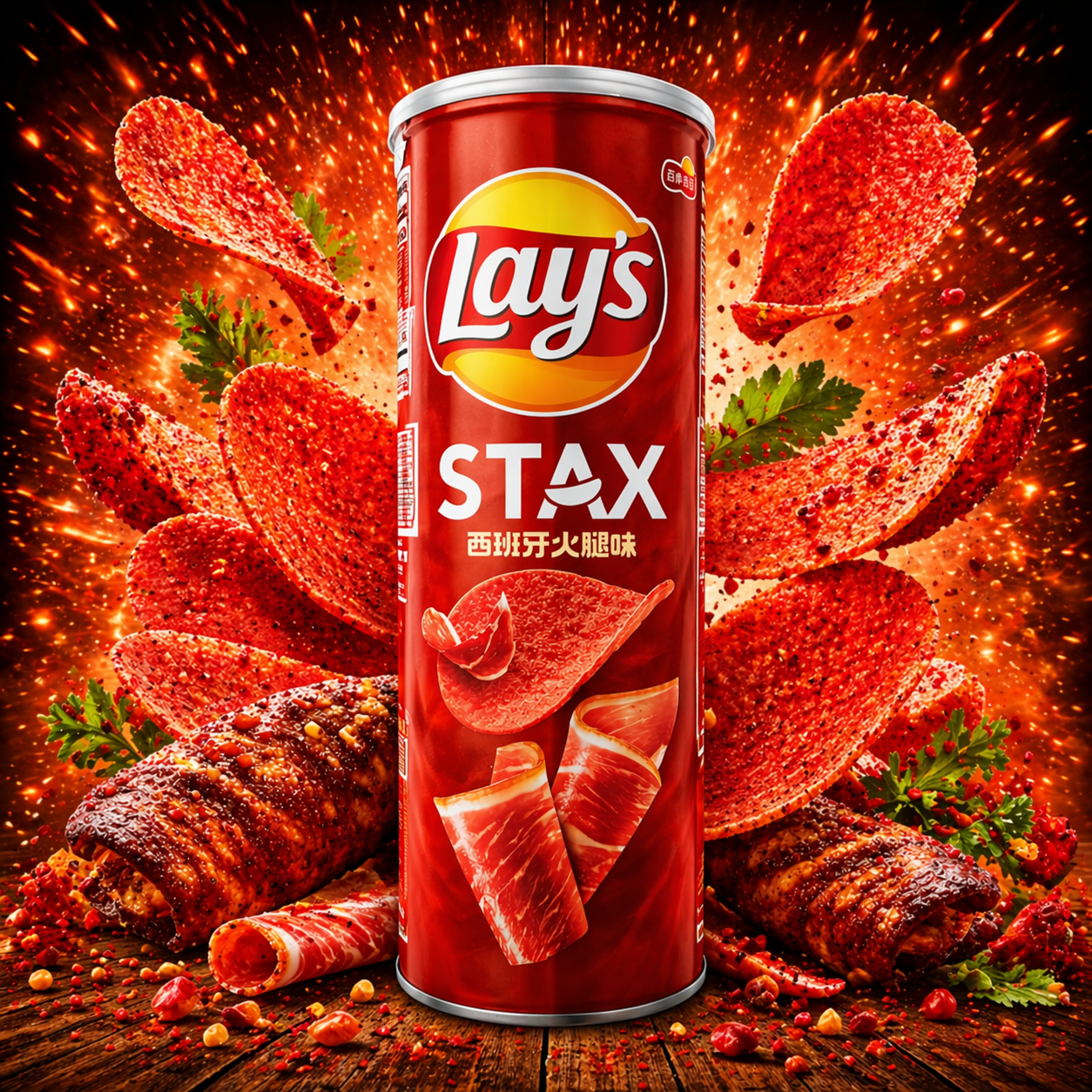 Lays Stax Spanish Ham (TAIWAN)