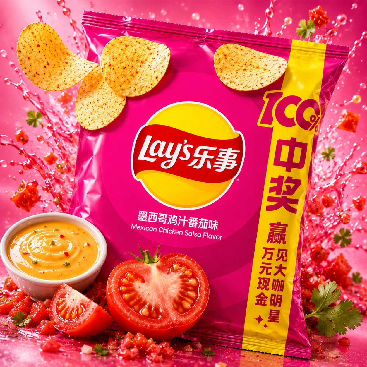 Lays Mexican Chicken Tomato 2.46 oz (TAIWAN)