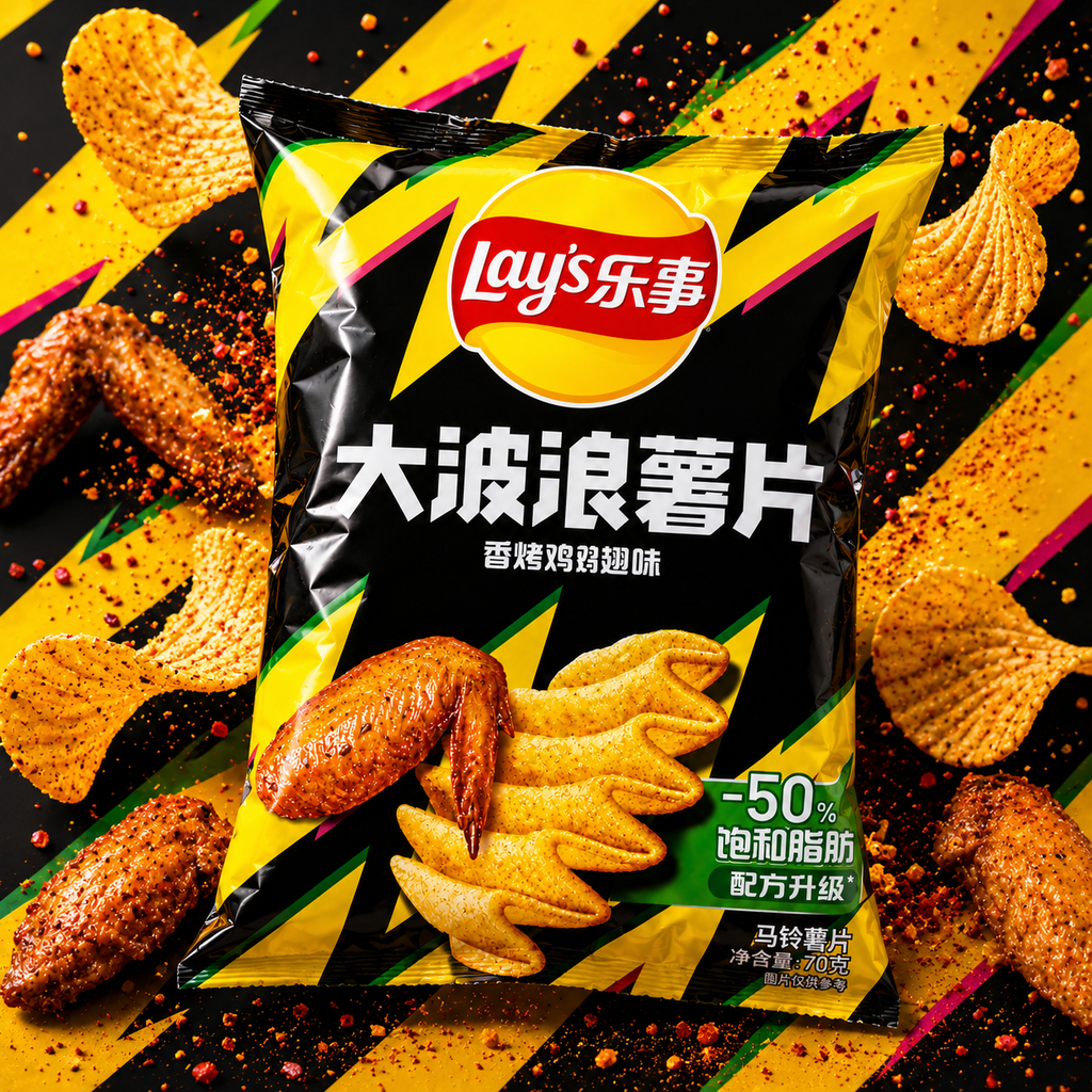 Lays Waves Spicy Grilled Chicken 2.46 oz (TAIWAN)
