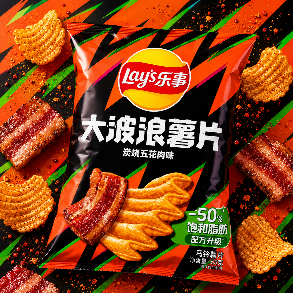 Lays Waves Grilled Pork Belly 2.46 oz (TAIWAN)