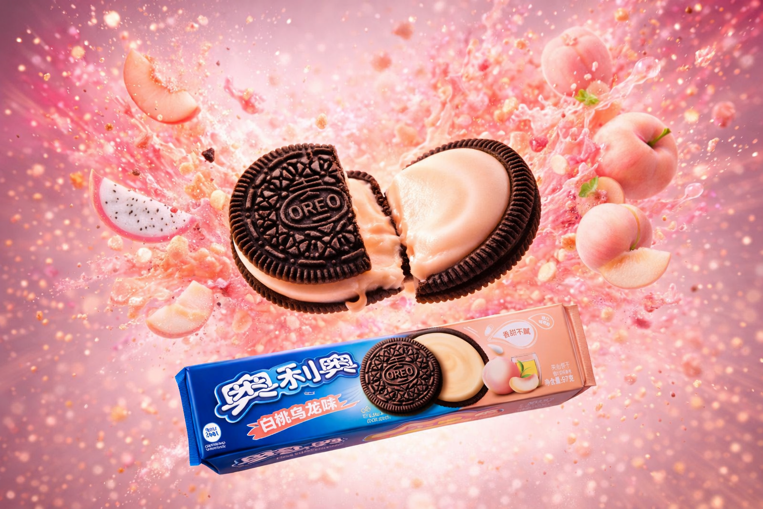 Oreo Swirl White Peach (TAIWAN)